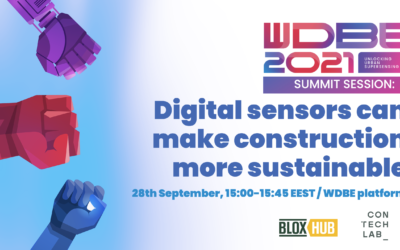 Digital sensors can make construction more sustainable – BLOXHUB and ConTech Lab announce a Special Session at WDBE Summit