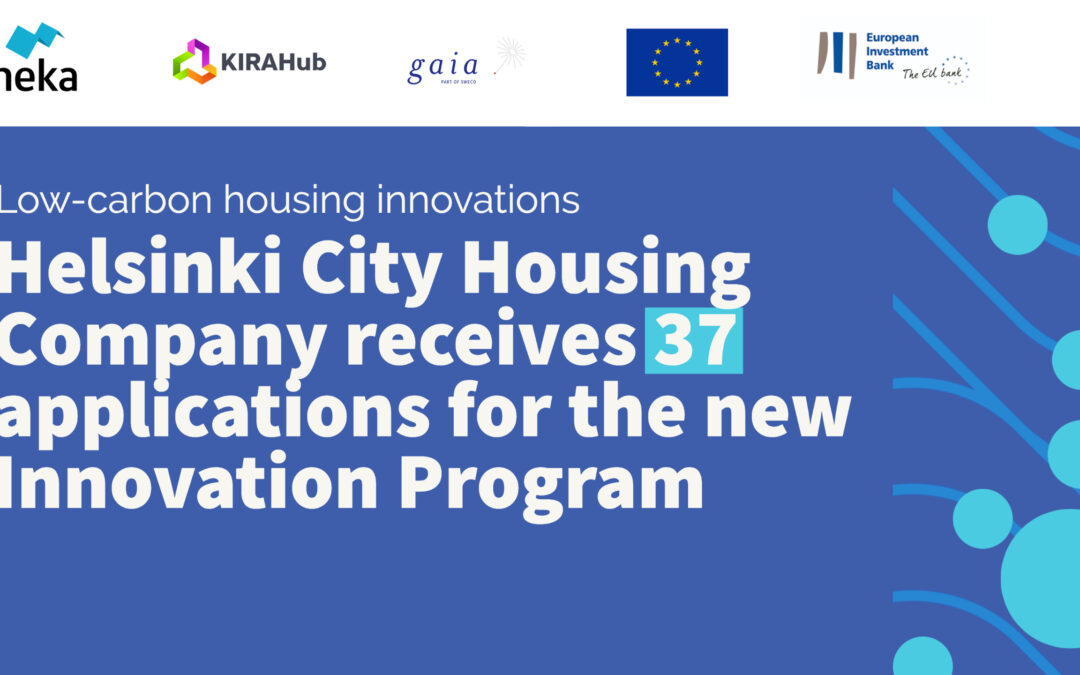 Helsinki City Housing Company receives 37 applications for the Innovation Programme for low carbon housing solutions