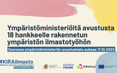 Ympäristöministeriöltä avustusta 18 hankkeelle rakennetun ympäristön ilmastotyöhön 