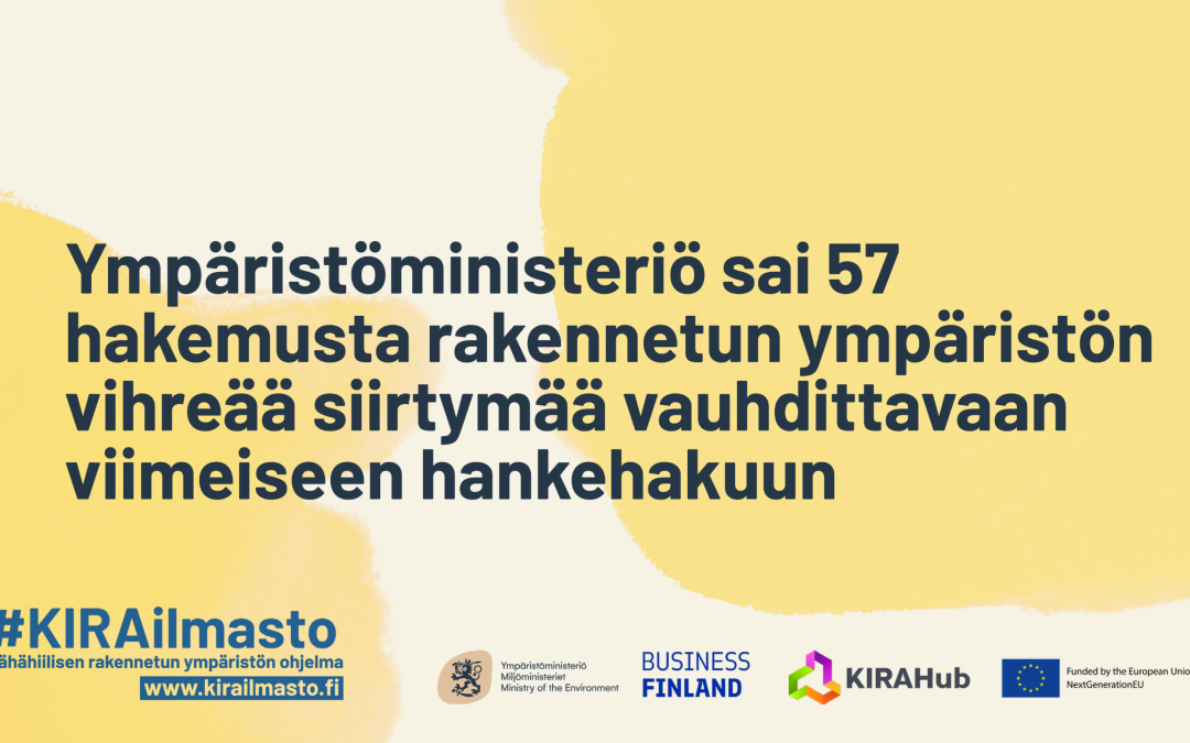 Ympäristöministeriö sai 57 hakemusta rakennetun ympäristön vihreää siirtymää vauhdittavaan viimeiseen hankehakuun