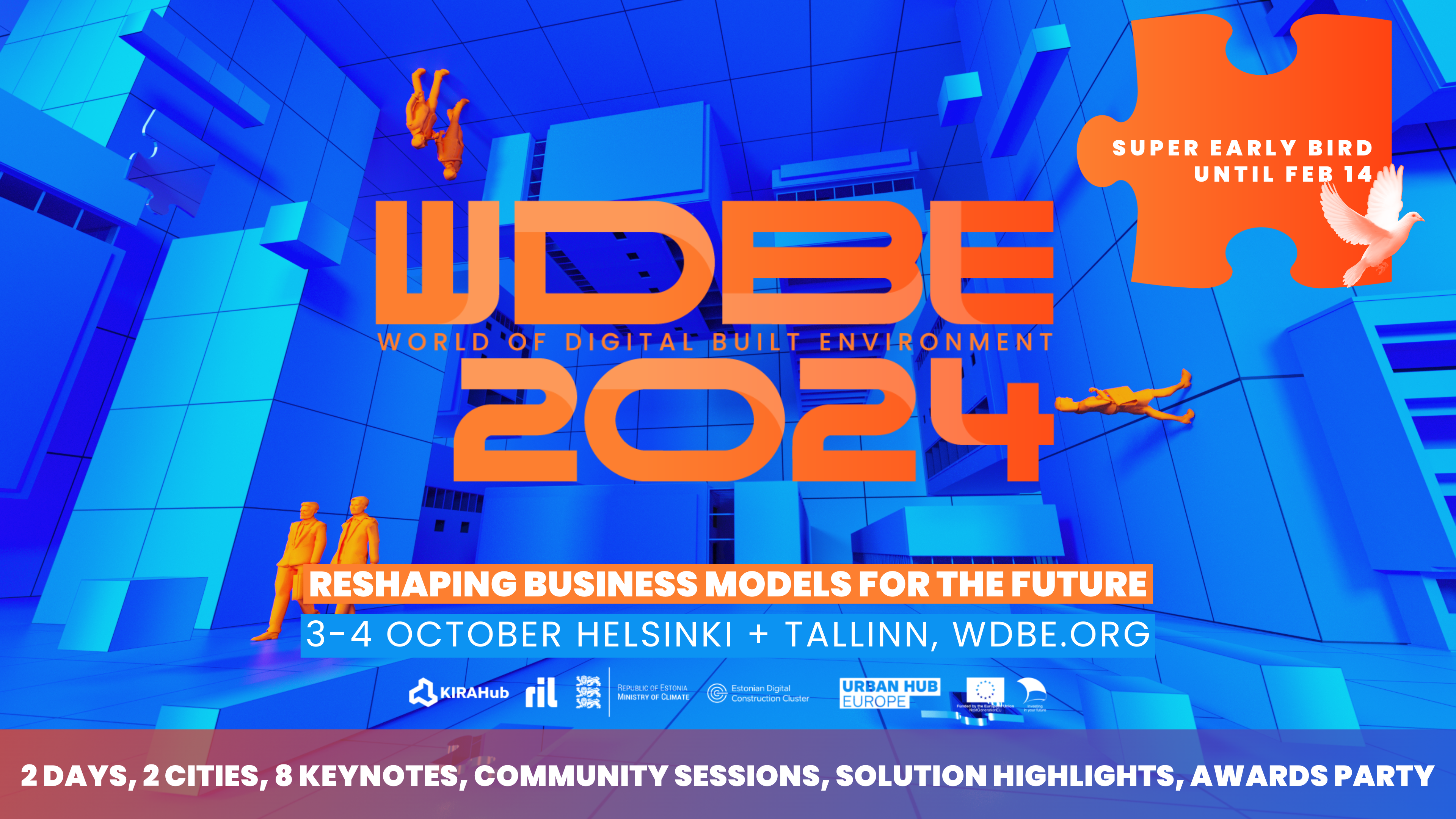 World of Digital Built Environment WDBE2024 Summit 3-4 October in Helsinki and Tallinn - reshaping business models for the future