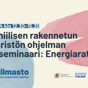 Vähähiilisen rakennetun ympäristön ohjelman tulostilaisuus: Energiaratkaisut