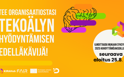 KIRA-alan tekoälykiihdyttämöjaksot syksyllä 2025 – ilmoittautuminen käynnissä!
