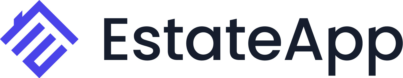 EstateApp logo sinimusta
