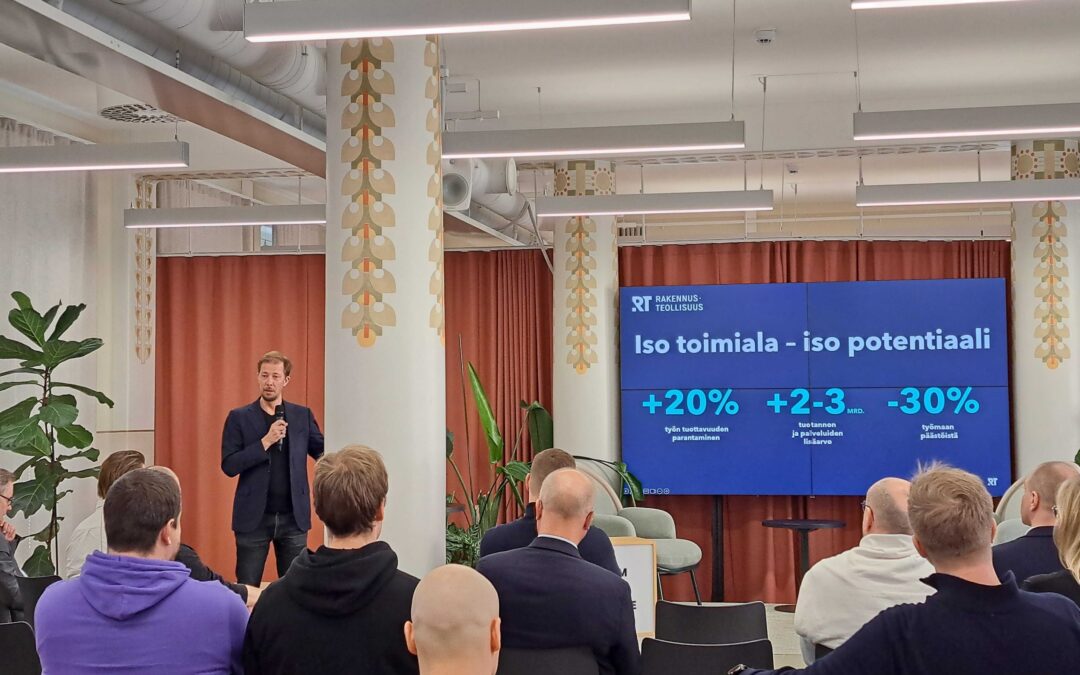 Rakennusteollisuus RT kokosi startupit pitchaamaan ratkaisujaan rakennusalan haasteisiin