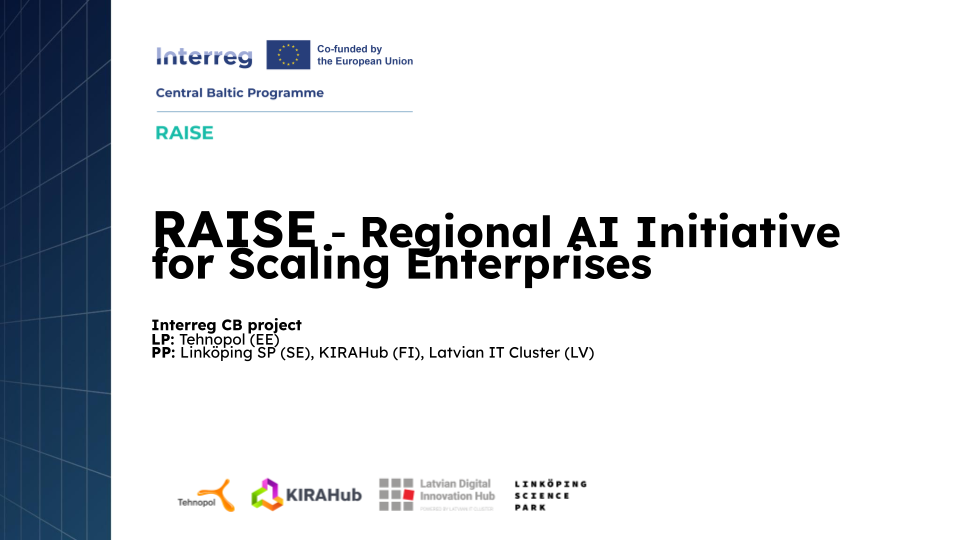 RAISE - Regional AI Initiative for Scaling Enterprises EU Interreg project