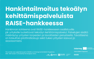 Hankintailmoitus tekoälyn kehittämispalveluista RAISE-hankkeessa // Procurement notice for AI development services in the RAISE project